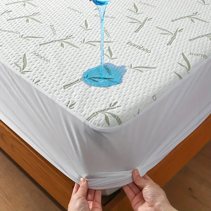 Waterproof Mattress Protector Breathable - 1pc Bamboo Mattress Protector, Breathable and