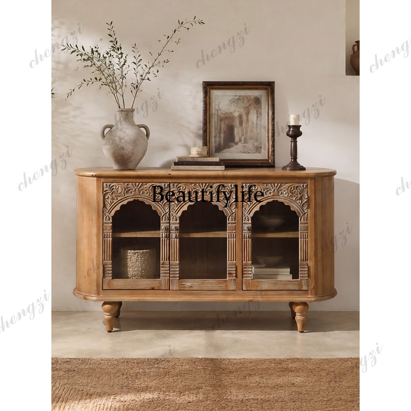 Storage & Organization - French retro solid wood dining side