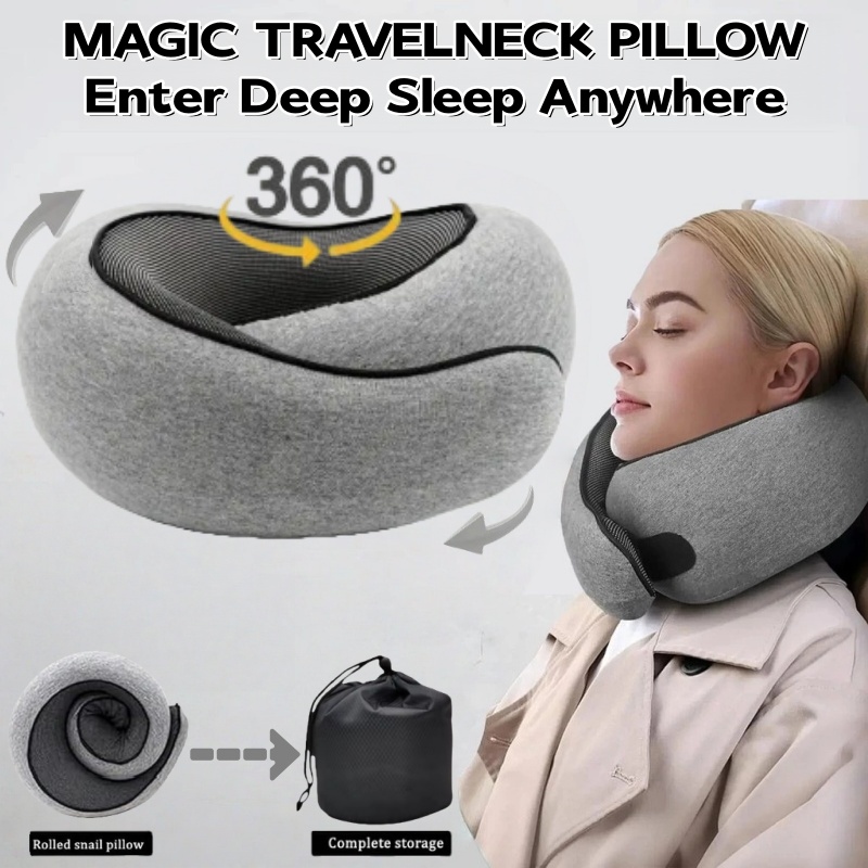 Anti Snore Contour Pillow - Portable U-shaped Travel Pillow 100% Memory