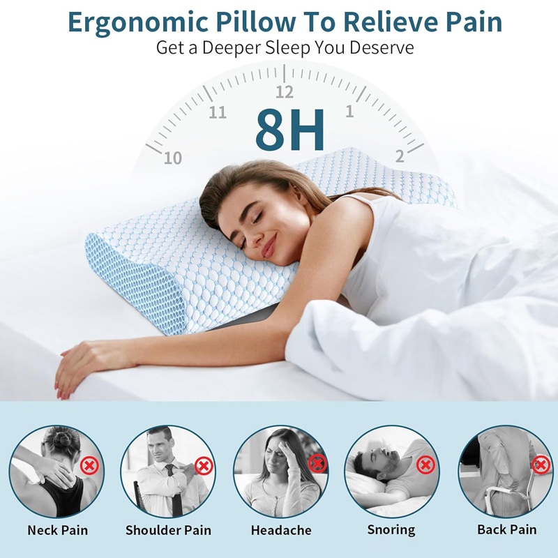 Anti Snore Contour Pillow - Slow Rebound Pillow 60*40*12CM Orthopedic Memory