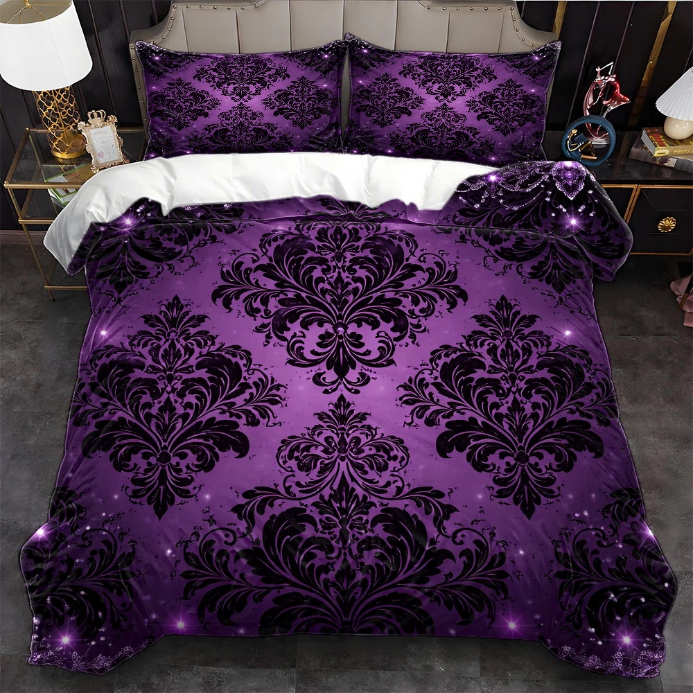 Duvet Cover Sets With Zipper - Light Luxury Floral Duvet Cover Set