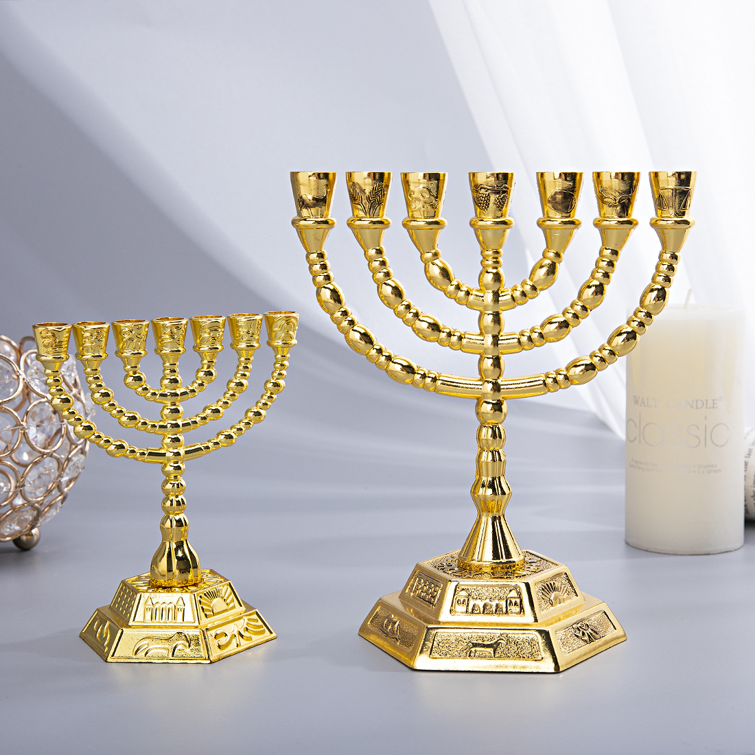 Home Decor - 7 Branch Menorah Jewish Home Decor