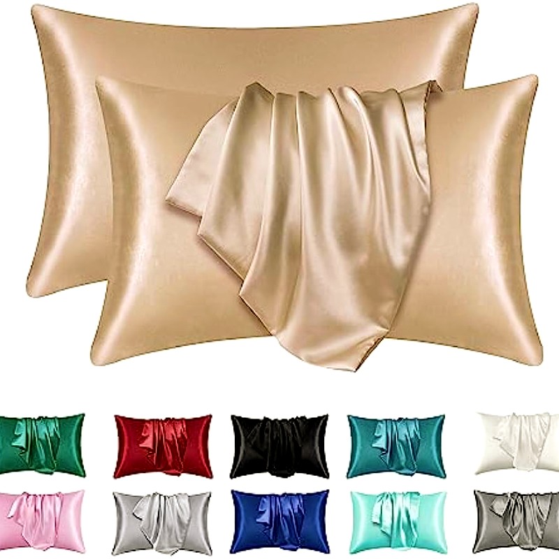 Satin Silk Pillowcase Hair Skin - 2pcs Satin Silk Pillowcase for Hair