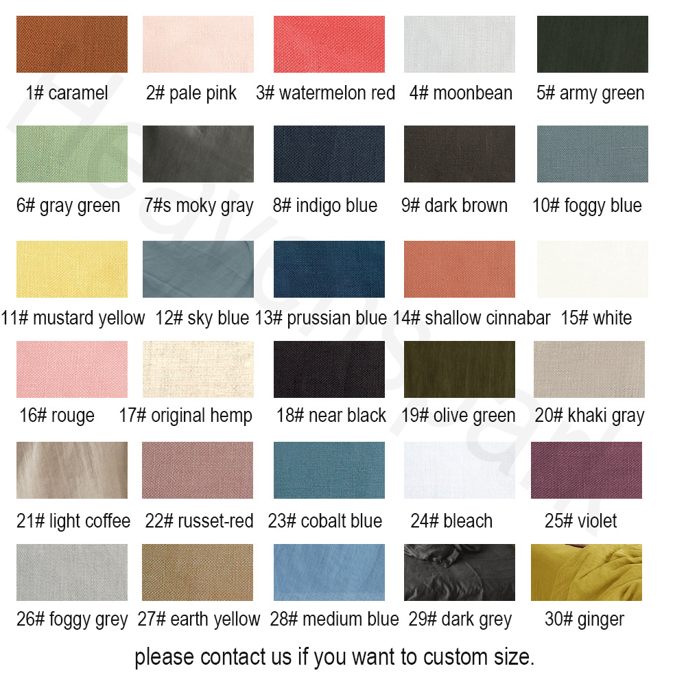 Duvet Cover Sets With Zipper - Pure Organic Flax Linen Bedding Set,