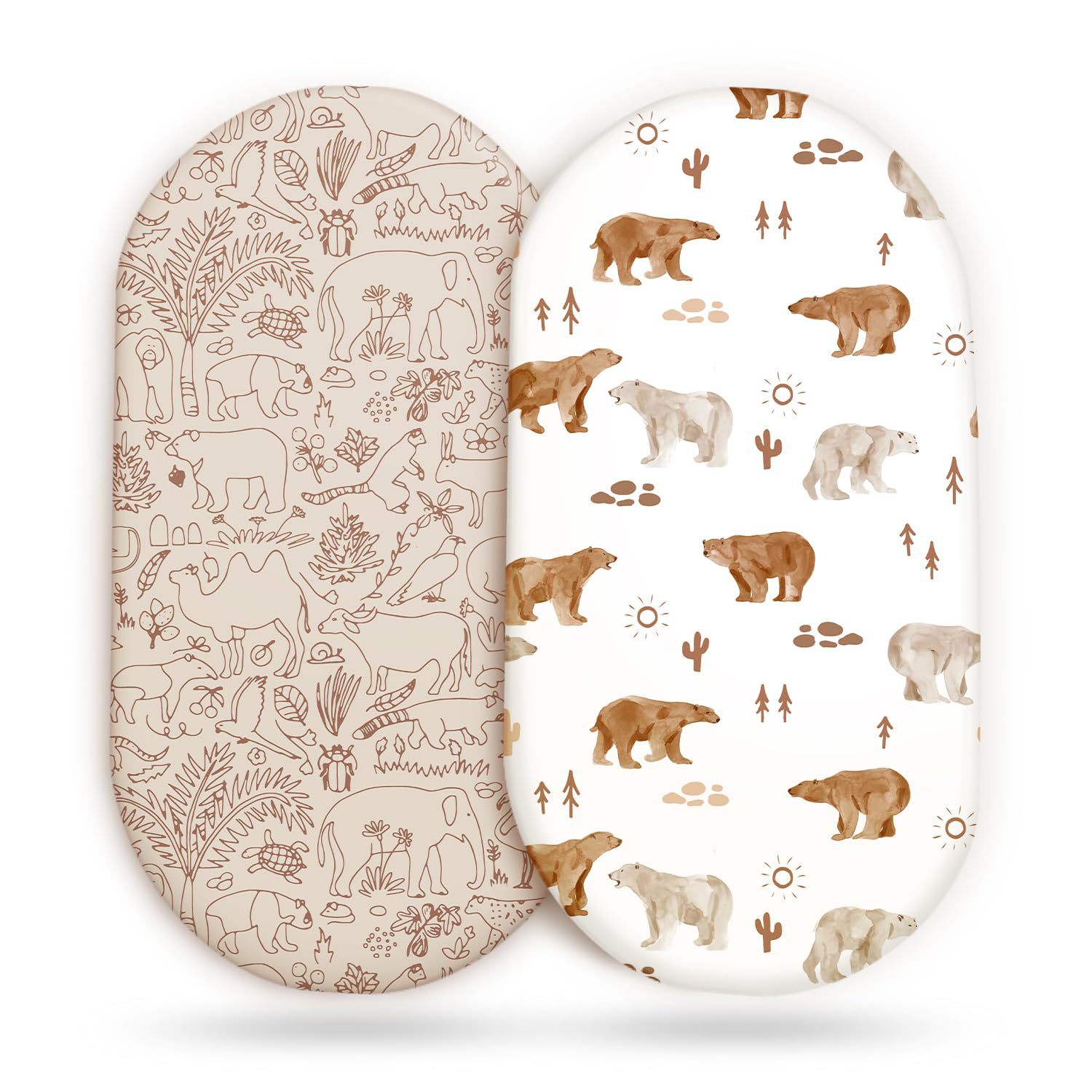 Muslin Cotton Bedspread - 2PCS Baby Bassinet Sheet Muslin Bassinet