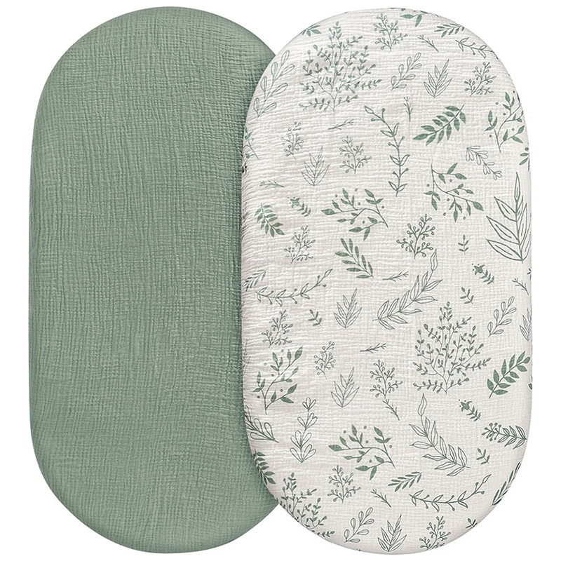 Muslin Cotton Bedspread - Muslin Bassinet Sheets for Baby Girl