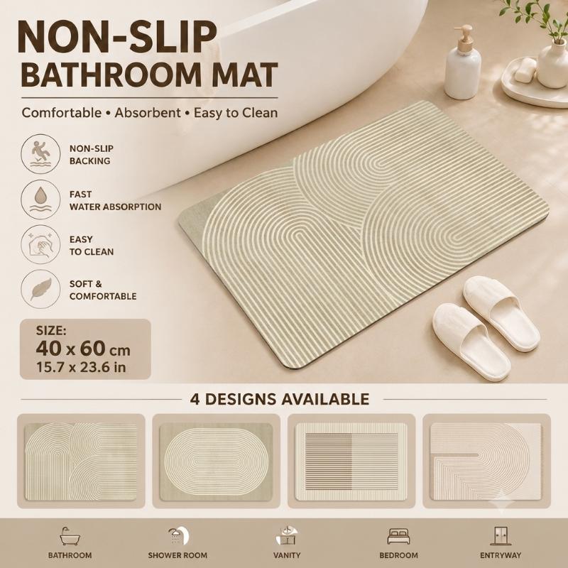Quick Dry Diatomite Bath Mat - Diatomite Bath Mat Quick Dry Absorbent