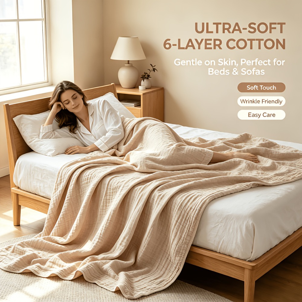 100% Cotton Muslin Blankets Li - đánh giá và giá Muslin Cotton Bedspread