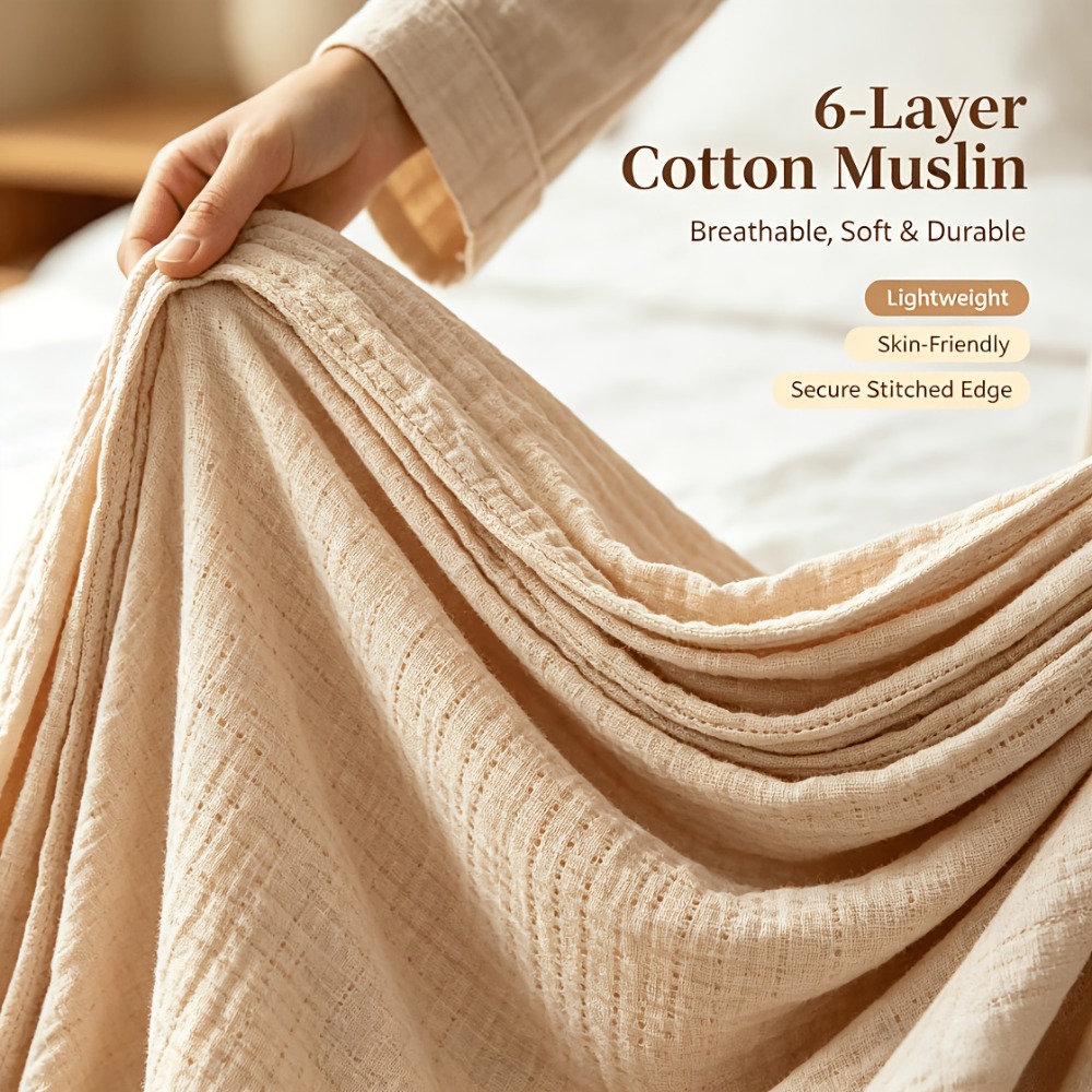 100% Cotton Muslin Blankets Li - đánh giá và giá Muslin Cotton Bedspread