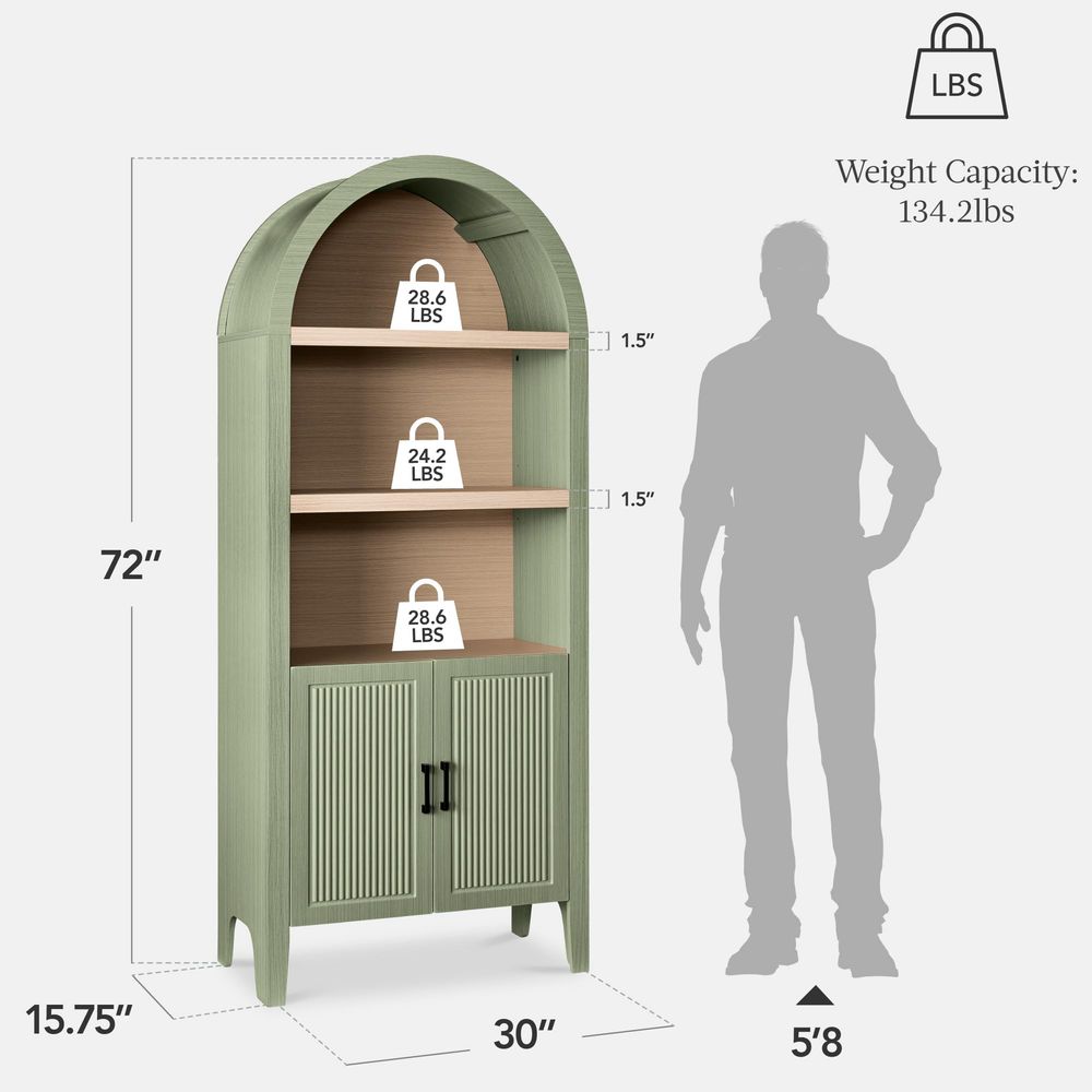 71 Tall Arched Kitchen Pantry, - đánh giá và giá Storage & Organization