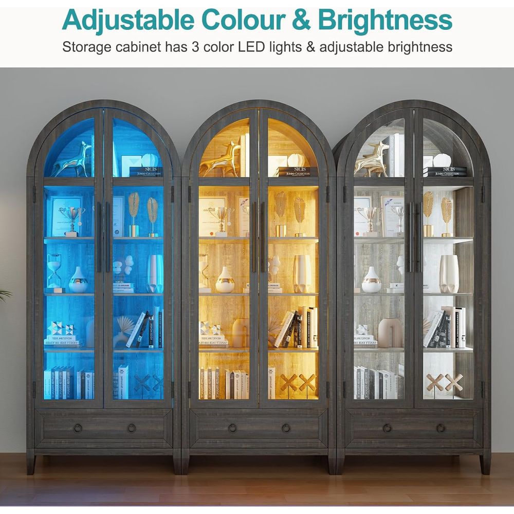 73 Arched Glass Display Cabine - đánh giá và giá Lighting