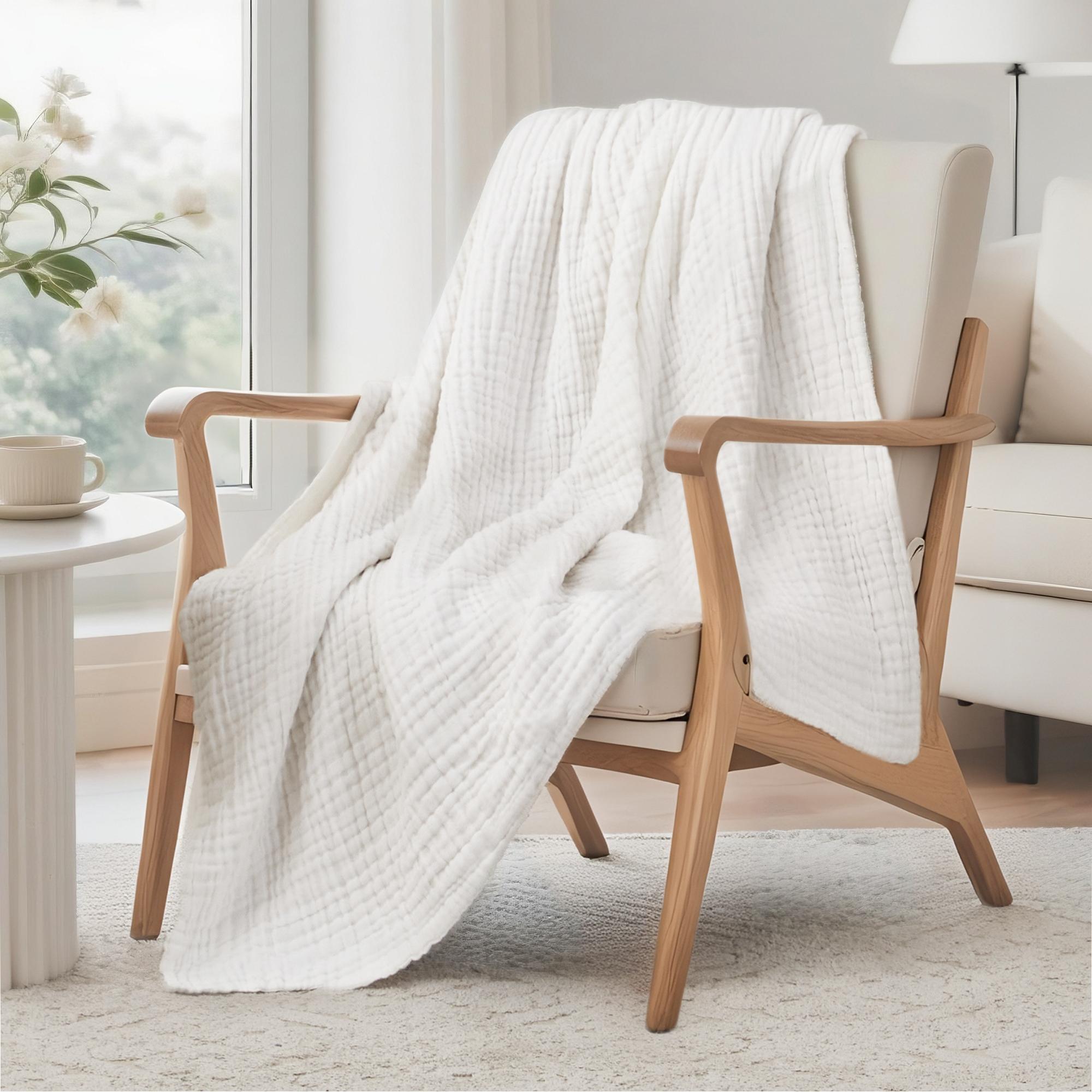 6-Layer 100% Cotton Muslin Bla - đánh giá và giá Muslin Cotton Bedspread