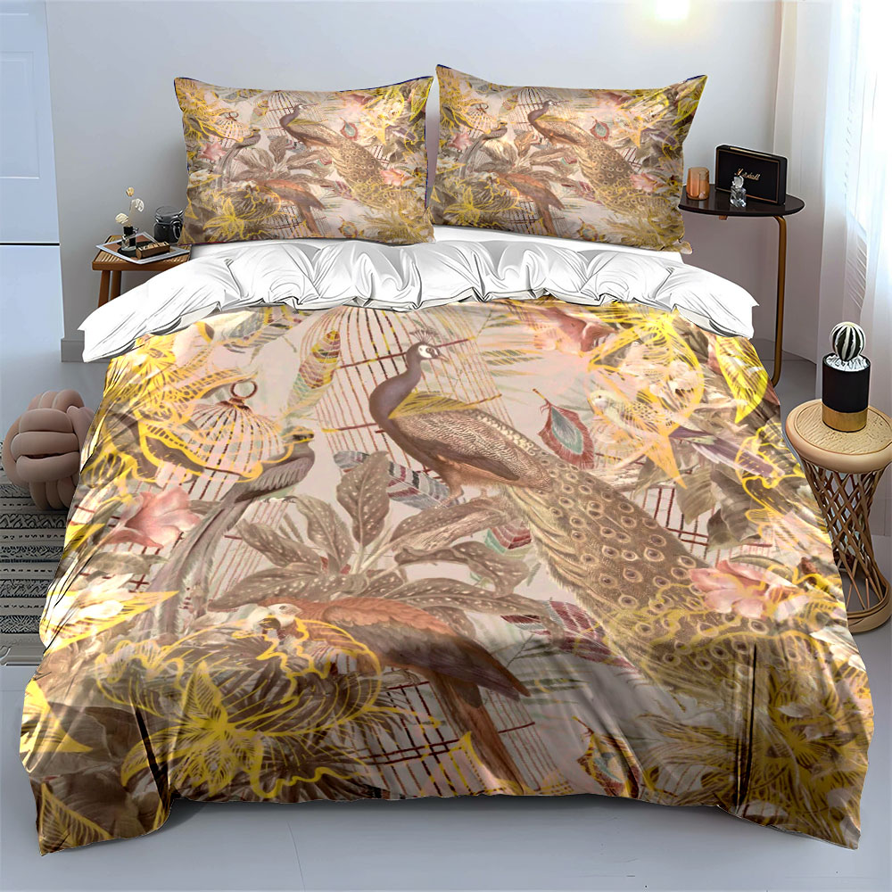 Vintage Peacock Birdcage Beddi - đánh giá và giá Aesthetic Floral Duvet Cover