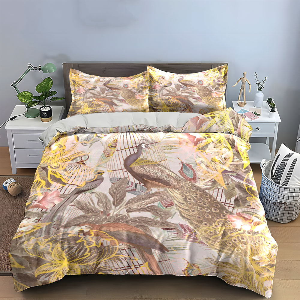 Vintage Peacock Birdcage Beddi - đánh giá và giá Aesthetic Floral Duvet Cover