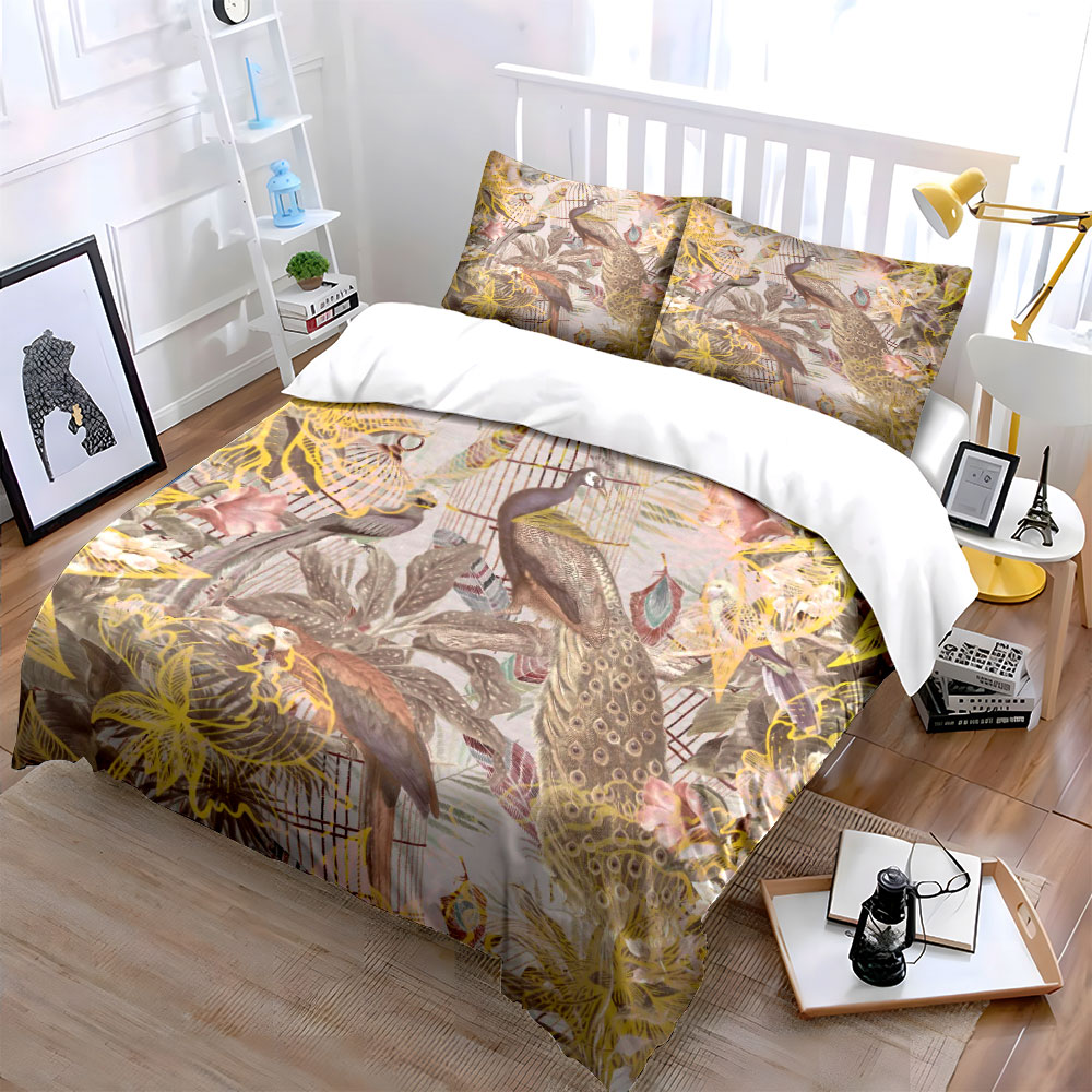 Vintage Peacock Birdcage Beddi - đánh giá và giá Aesthetic Floral Duvet Cover