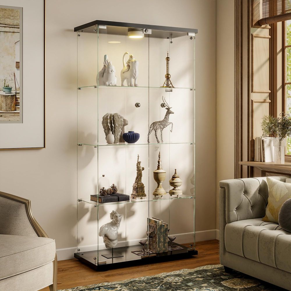 Display Cabinet with LED Light - đánh giá và giá Lighting