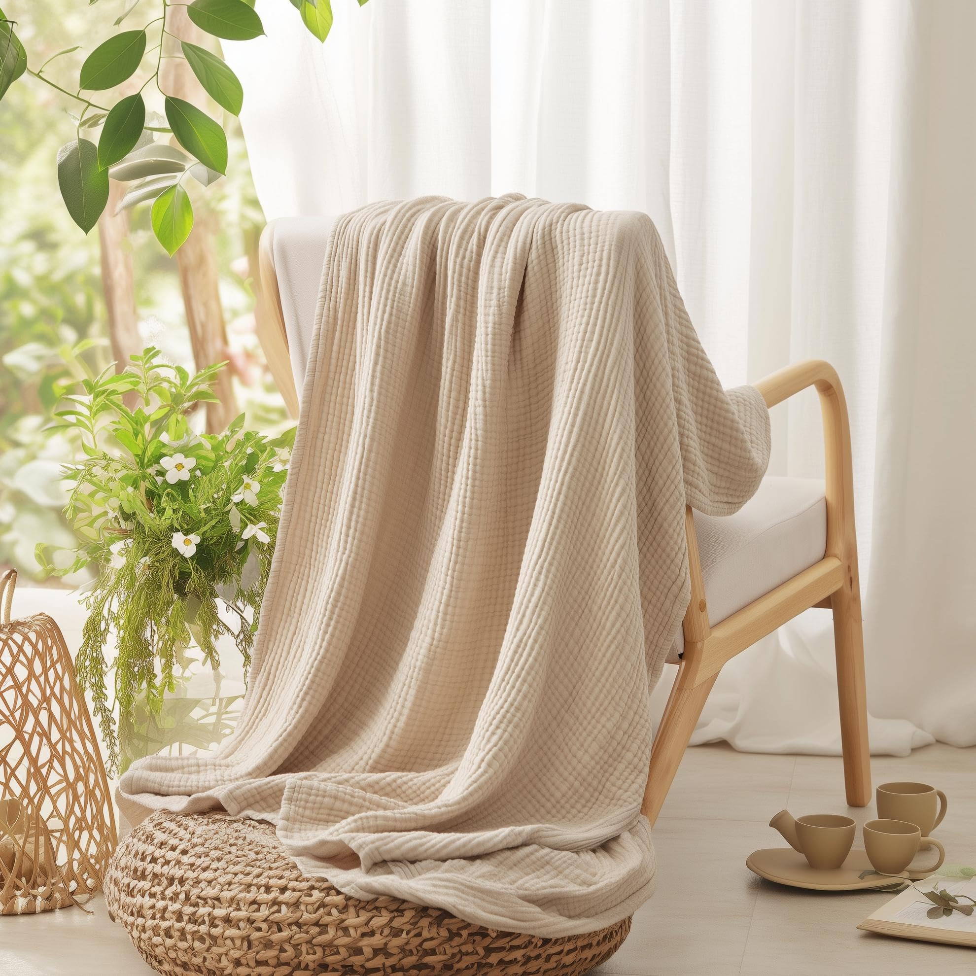 100% Cotton Blanket for Bed So - đánh giá và giá Muslin Cotton Bedspread