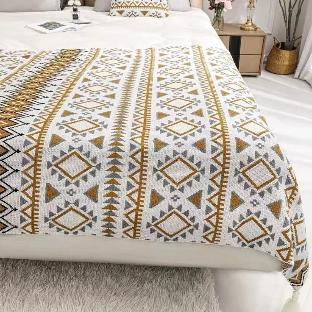 Vintage Chunky Knit Boho Throw - đánh giá và giá Boho Throw Blanket Fringe