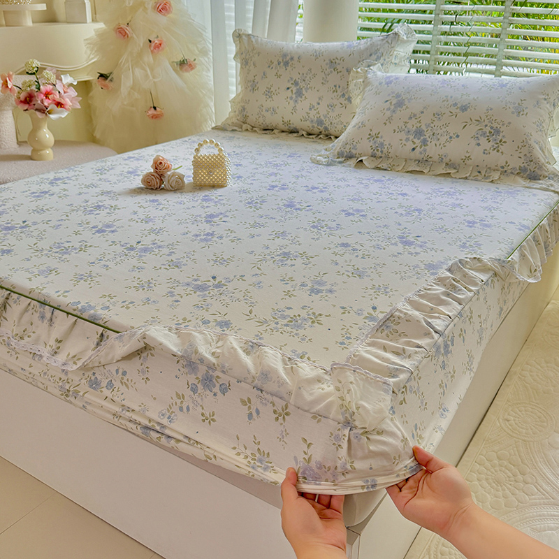 100% Cotton Floral Printed Ruf - đánh giá và giá Fitted Bed Sheets Deep Pocket