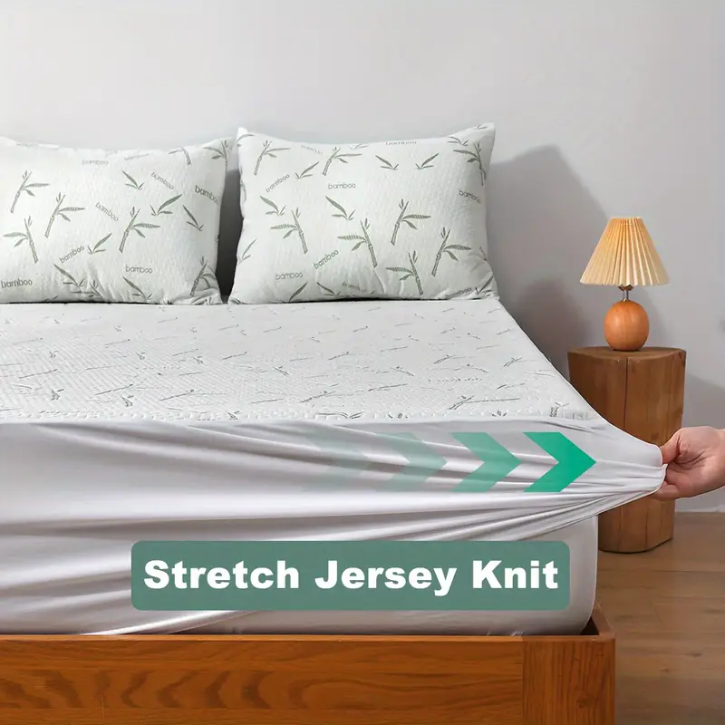 1pc Bamboo Mattress Protector, - đánh giá và giá Waterproof Mattress Protector Breathable