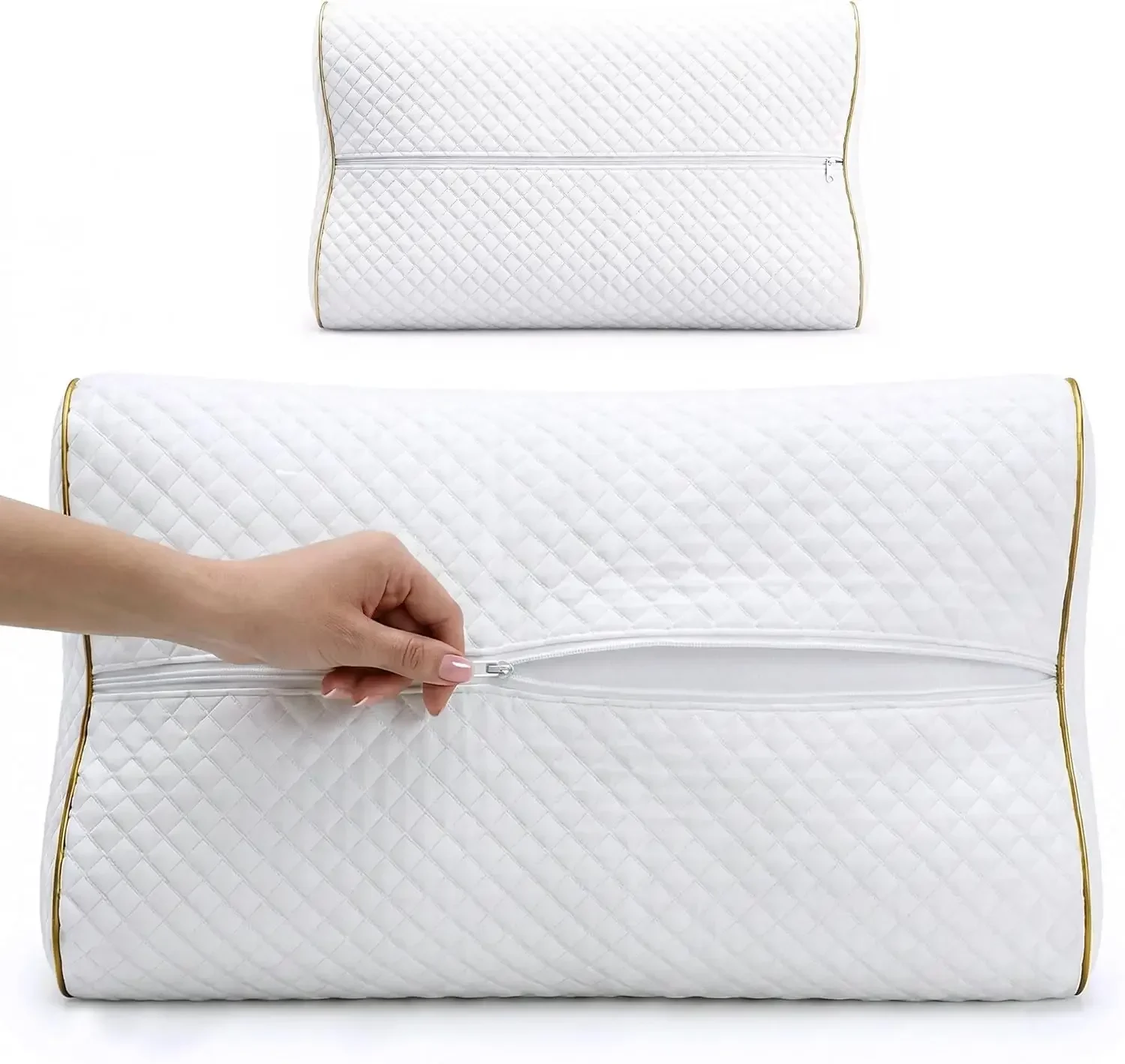 2-Pack Queen Memory Foam Pillo - đánh giá và giá Memory Foam Orthopedic Pillow Neck Pain