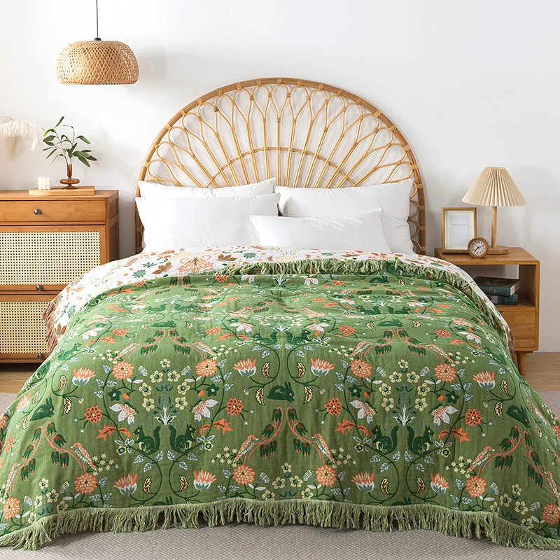 Pure Cotton Blanket Muslin Wov - đánh giá và giá Muslin Cotton Bedspread