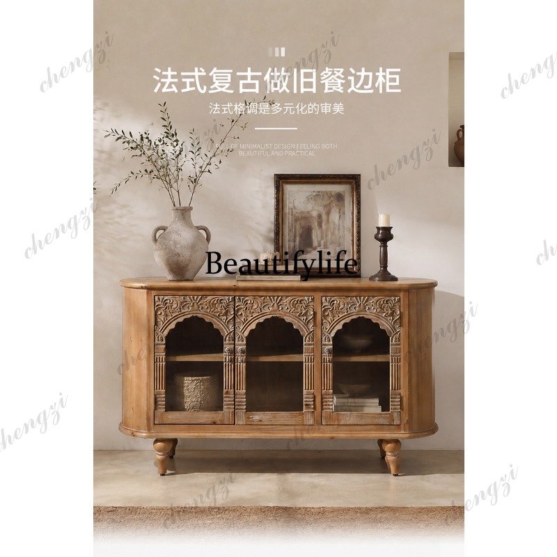 French retro solid wood dining - đánh giá và giá Storage & Organization