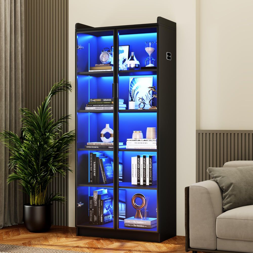 Display Cabinet with Adjustabl - đánh giá và giá Lighting