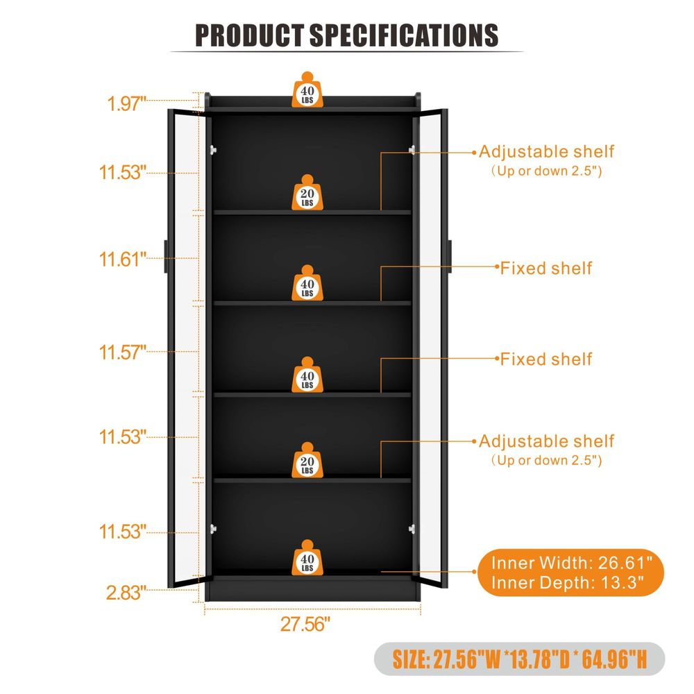 Display Cabinet with Adjustabl - đánh giá và giá Lighting