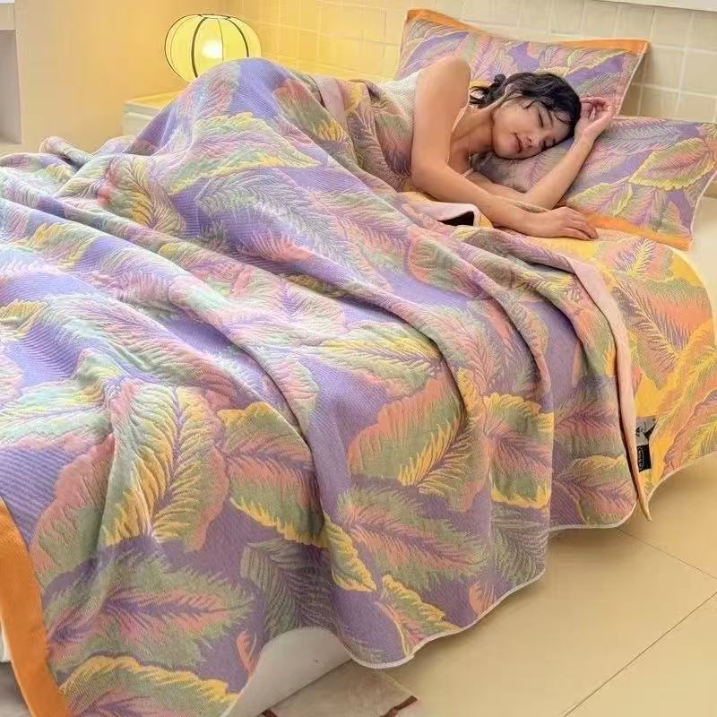 6-Layer Muslin Blanket Queen S - đánh giá và giá Muslin Cotton Bedspread
