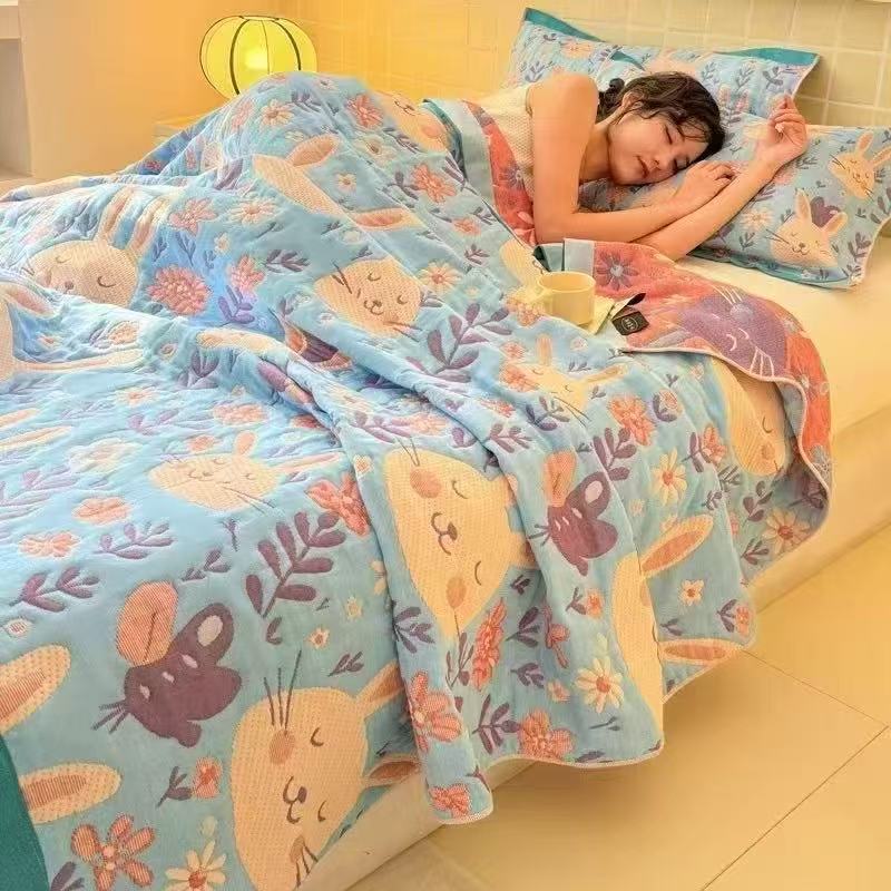 6-Layer Muslin Blanket Queen S - đánh giá và giá Muslin Cotton Bedspread