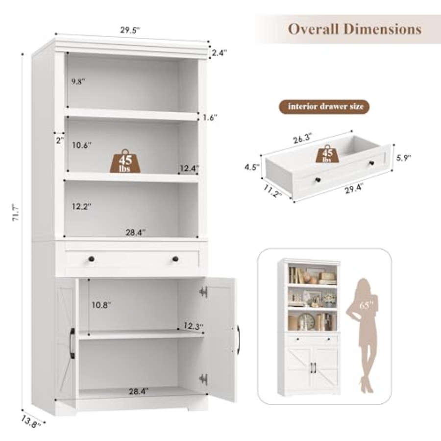 72H Bookshelf with Storage for - đánh giá và giá Storage & Organization
