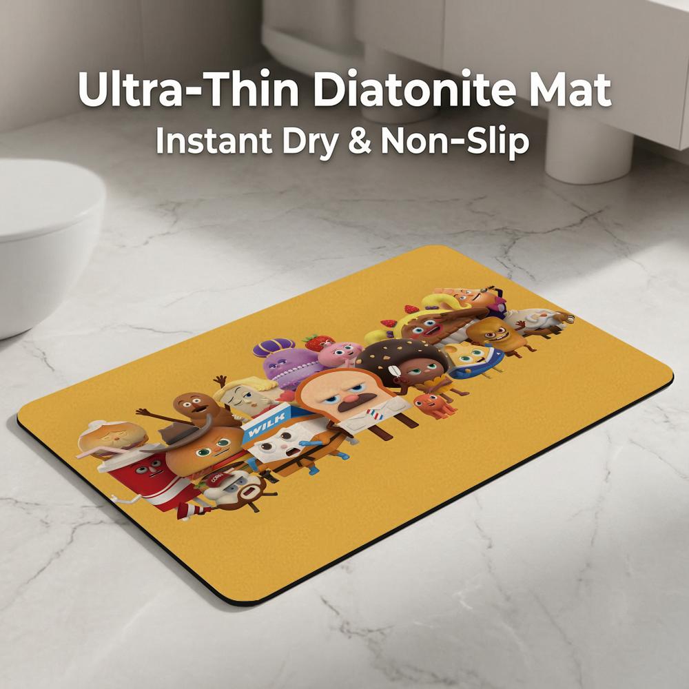 Cartoon B-Bread B-Barbershop F - đánh giá và giá Quick Dry Diatomite Bath Mat
