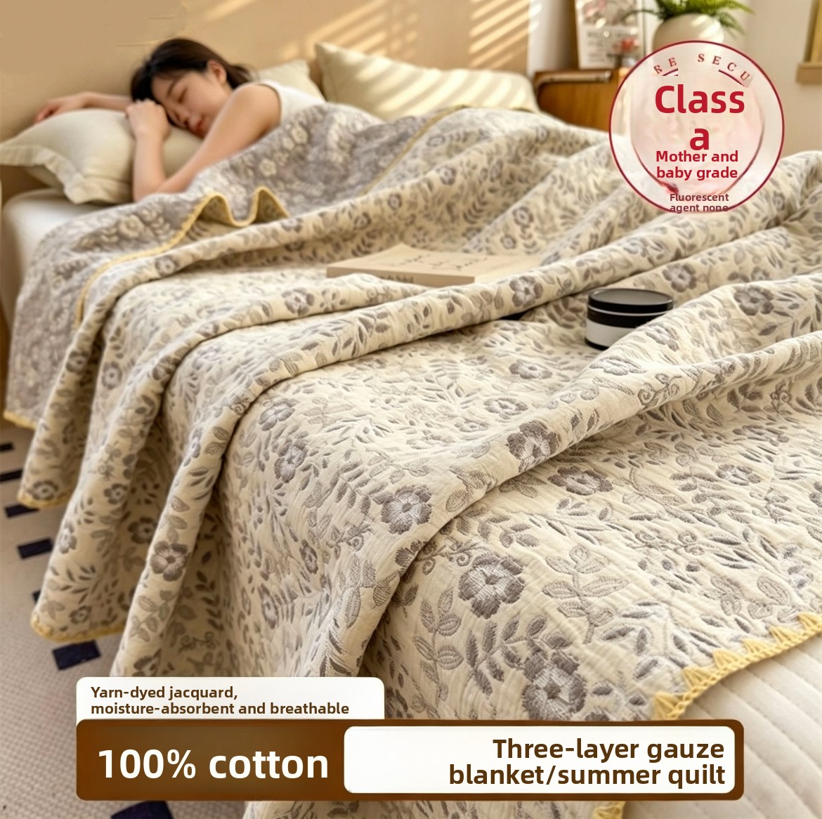 100% Cotton Muslin Blanket Bre - đánh giá và giá Muslin Cotton Bedspread