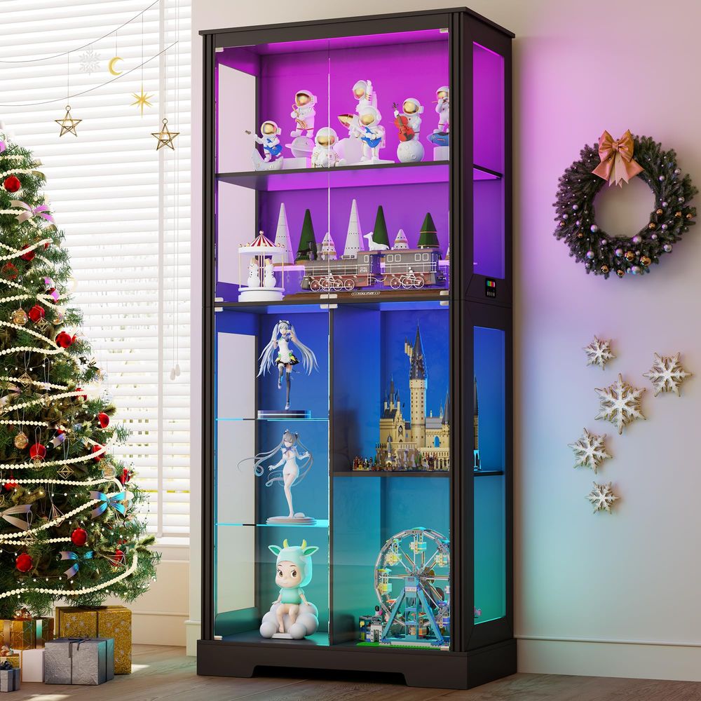 Lighted Corner Display Curio C - đánh giá và giá Lighting