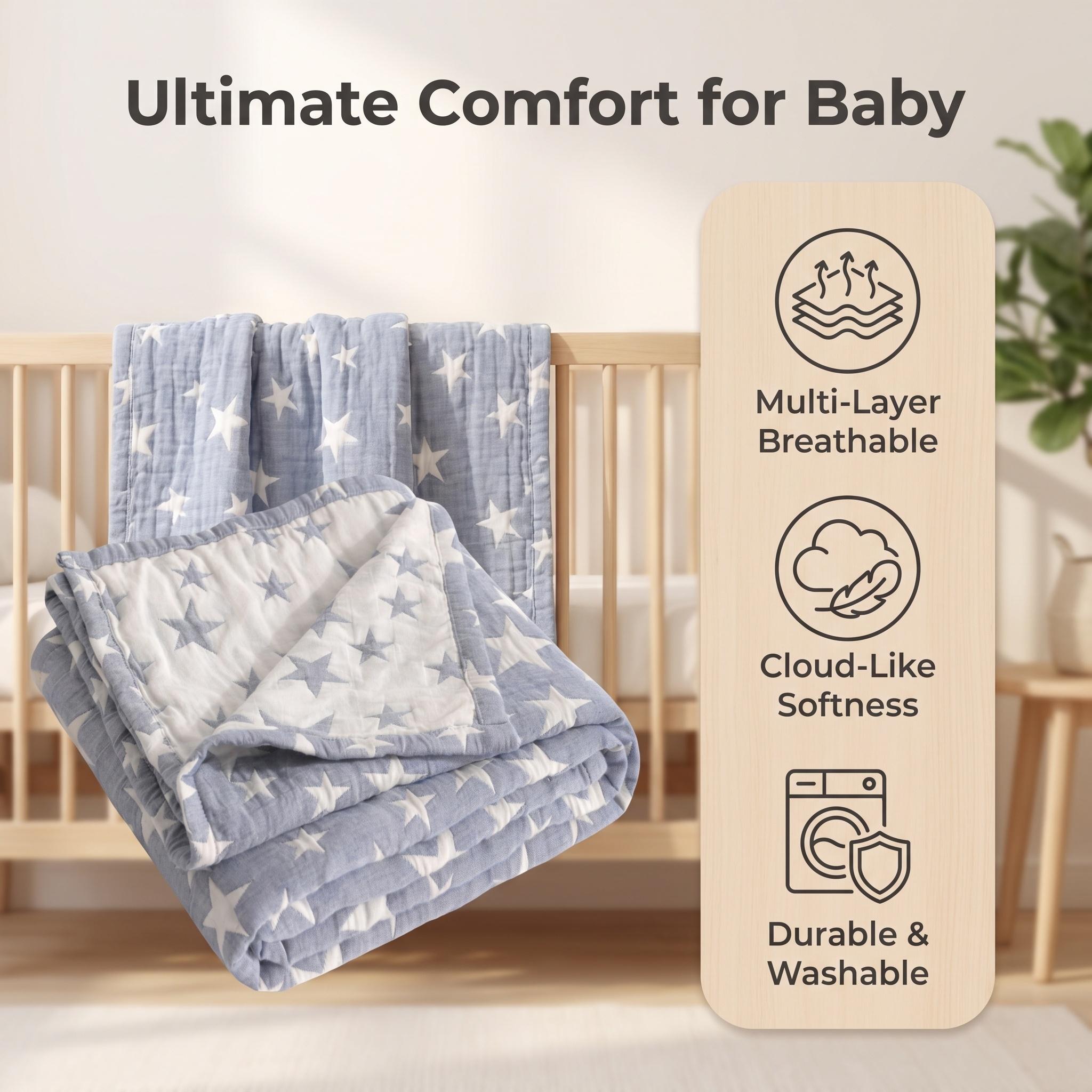 3-Layer Cotton Muslin Throw Bl - đánh giá và giá Muslin Cotton Bedspread