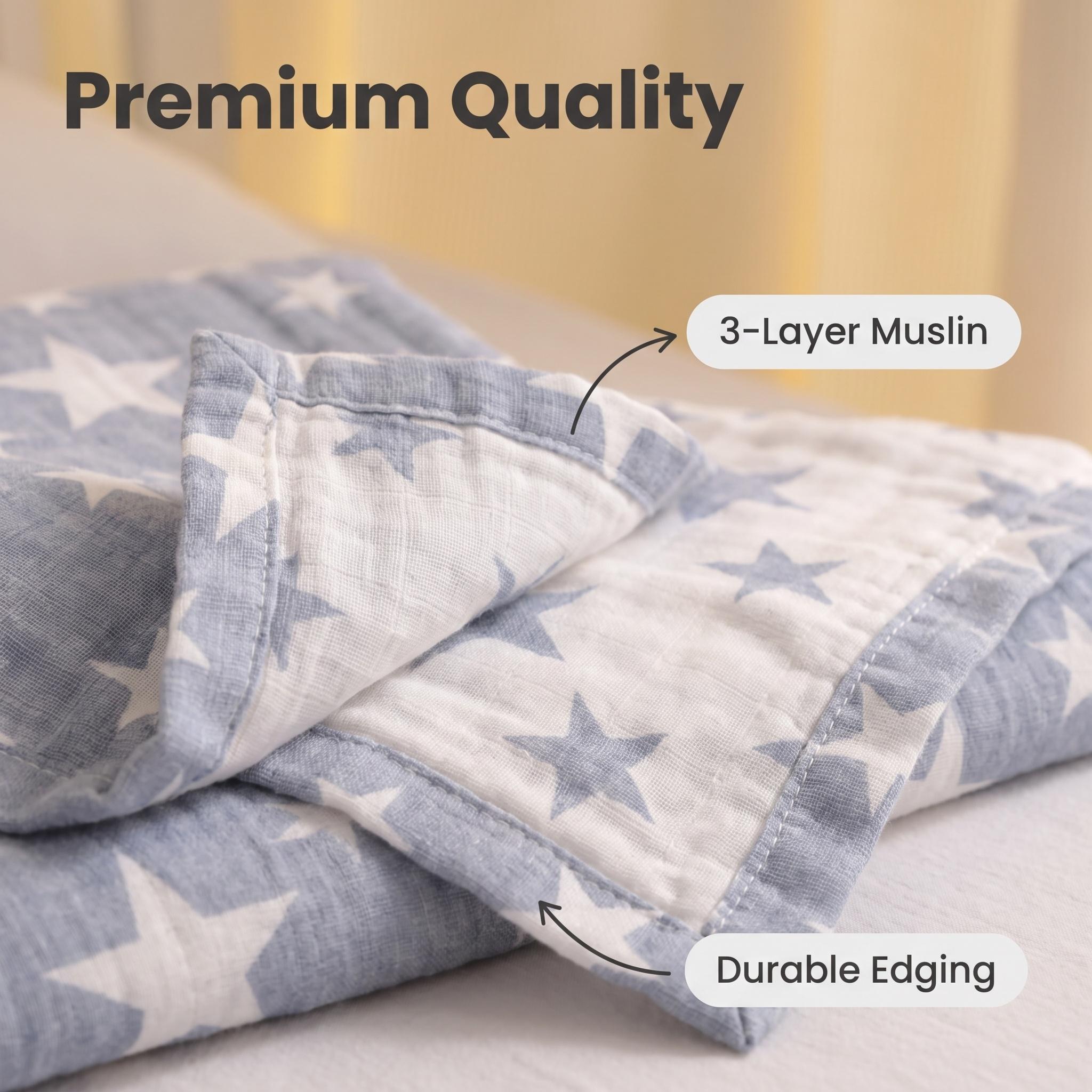 3-Layer Cotton Muslin Throw Bl - đánh giá và giá Muslin Cotton Bedspread