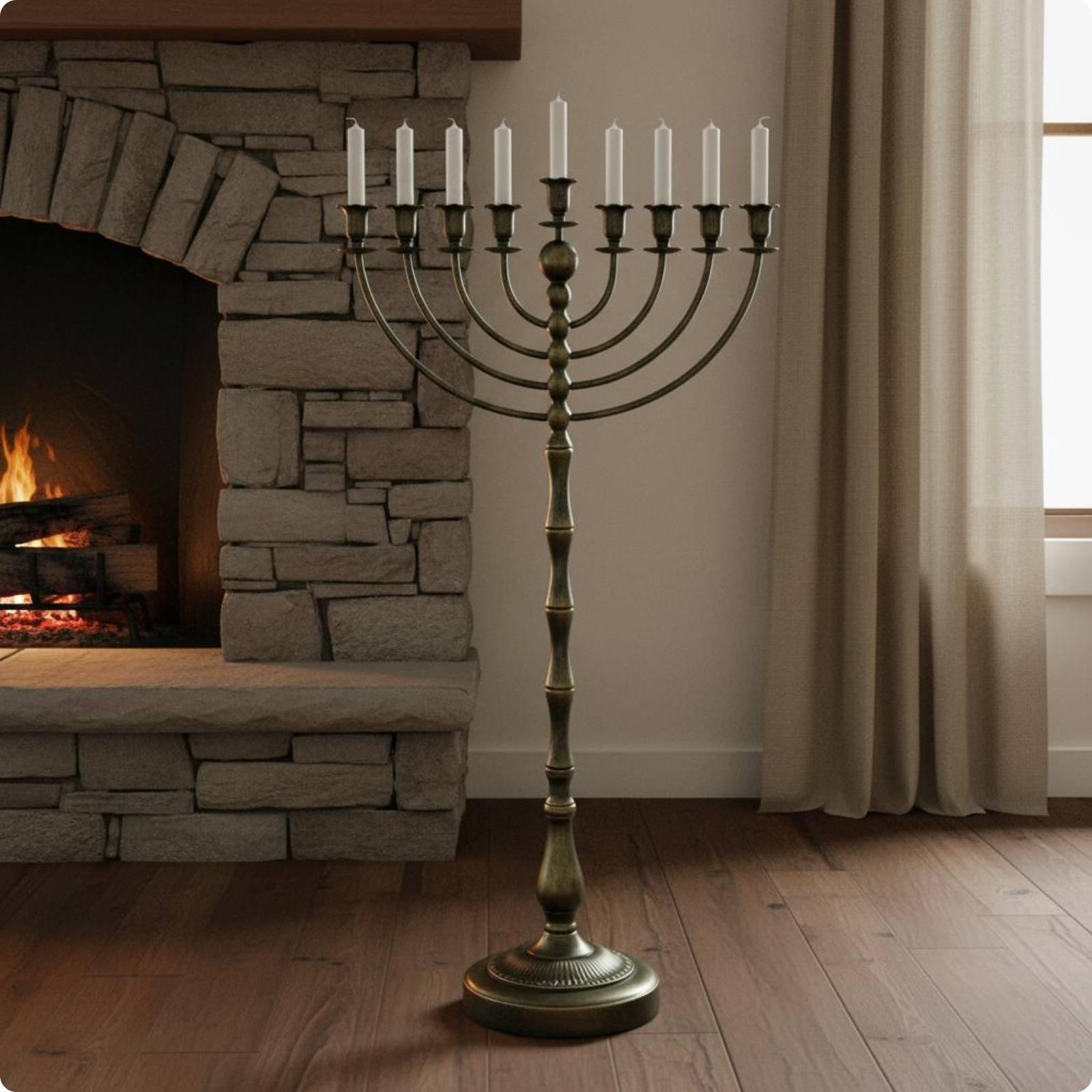 Antique Bronze Menorah Stand M - đánh giá và giá Home Decor