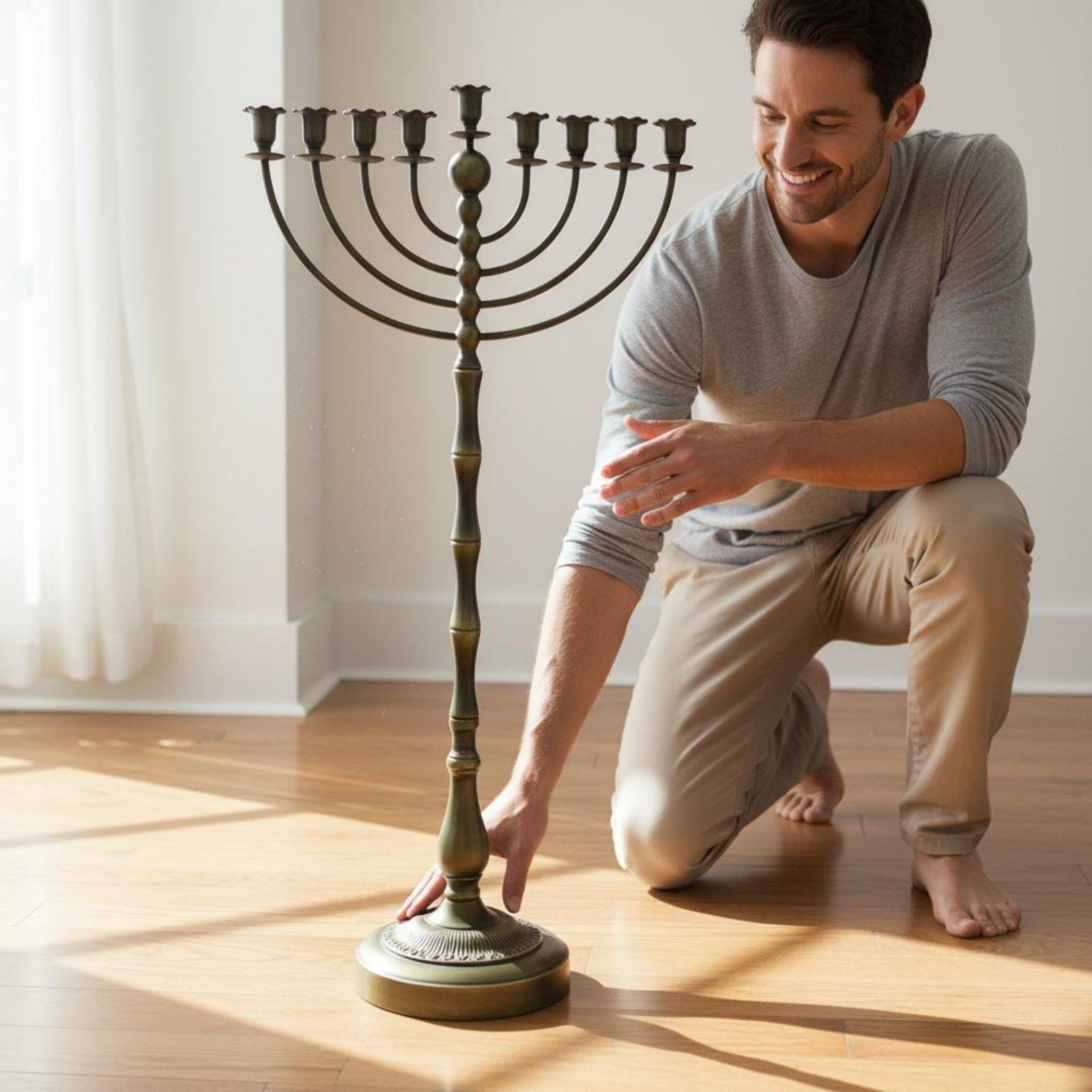 Antique Bronze Menorah Stand M - đánh giá và giá Home Decor