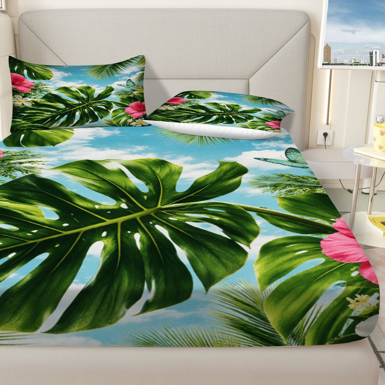 Tropical Hibiscus Bed Sheet Se - đánh giá và giá Fitted Bed Sheets Deep Pocket