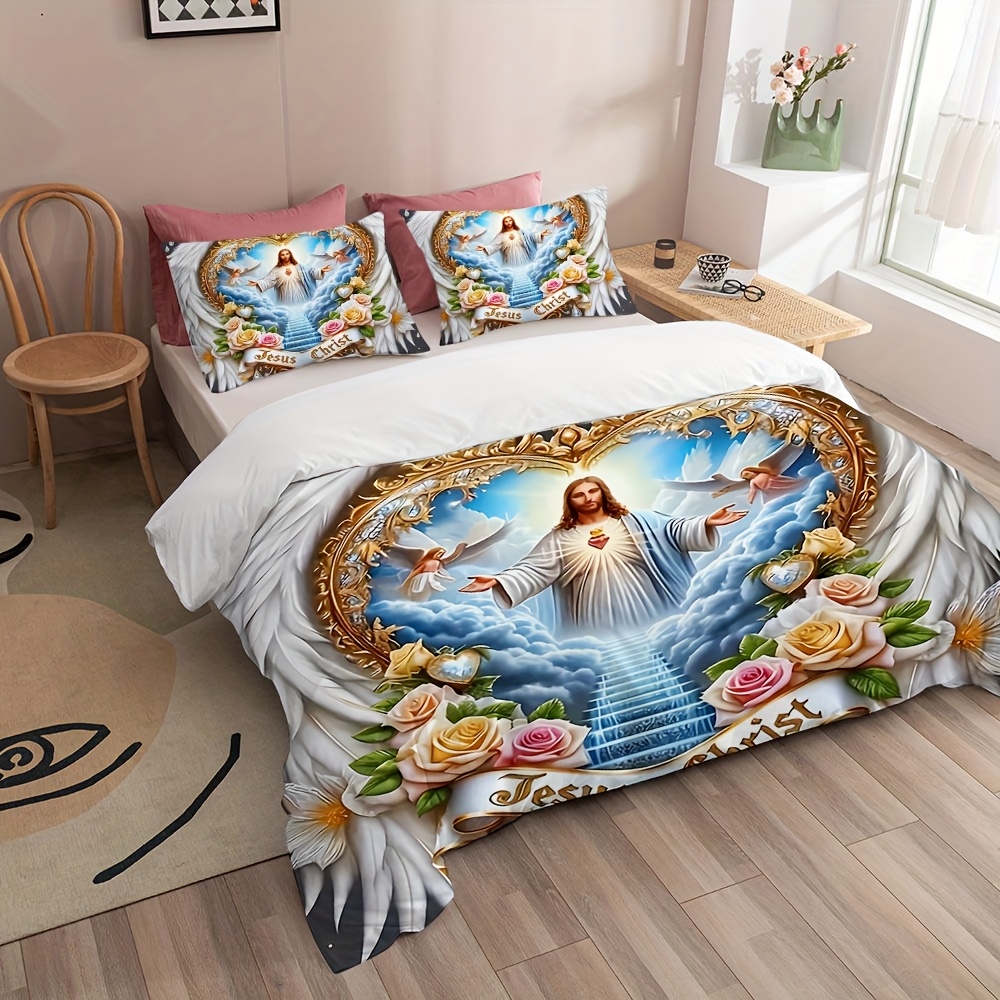 Sacred Devotion Wings Cross Fl - đánh giá và giá Duvet Cover Sets With Zipper