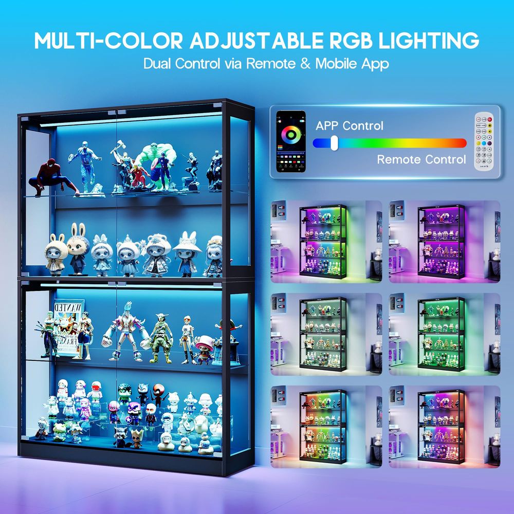 Cabinet with LED Light Strips, - đánh giá và giá Lighting