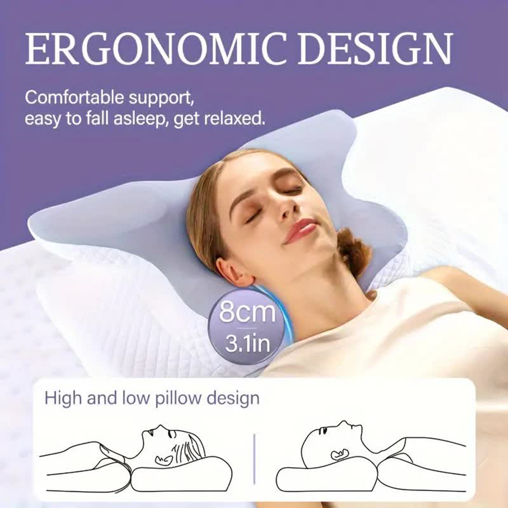 Memory Foam Pillows Butterfly  - đánh giá và giá Memory Foam Orthopedic Pillow Neck Pain