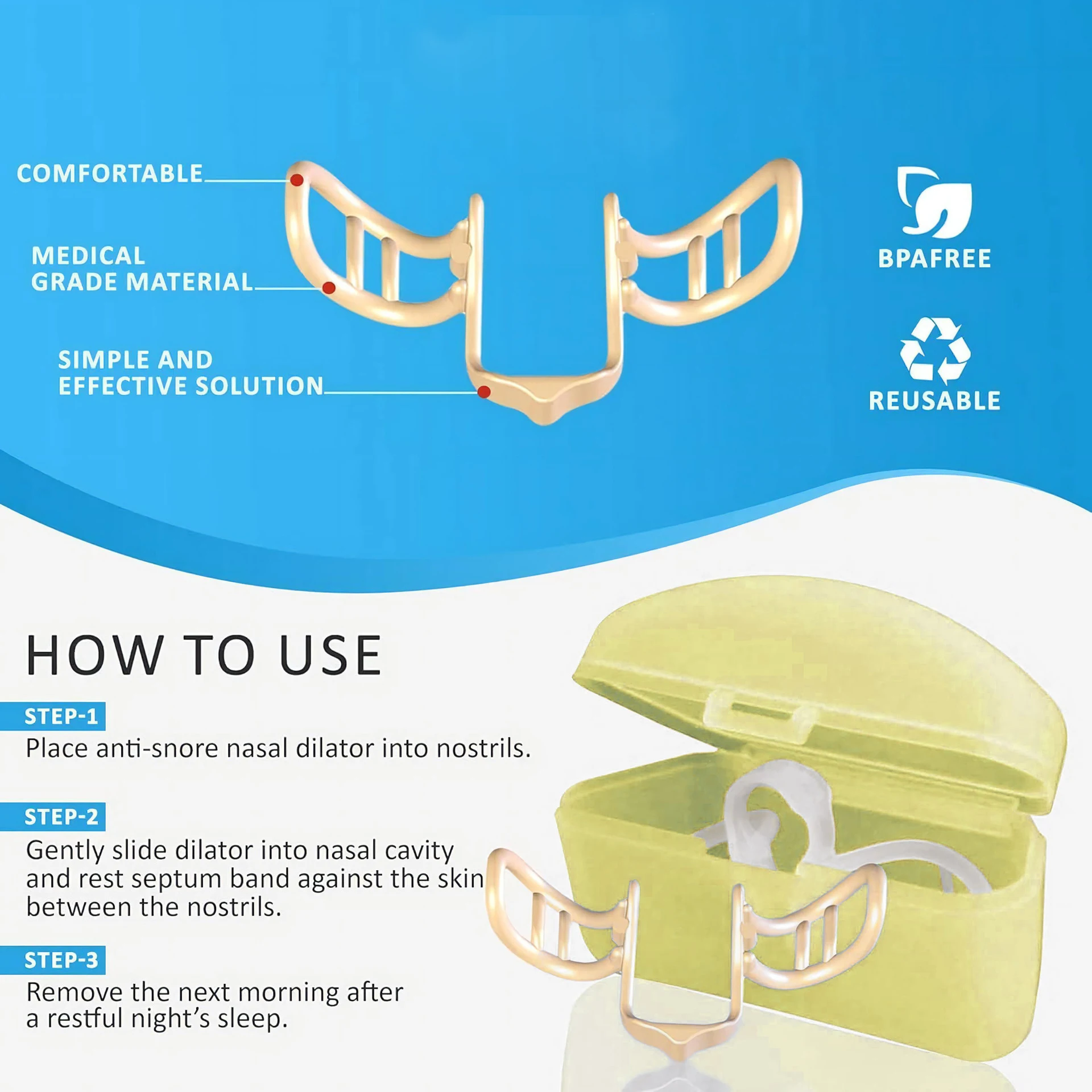 Anti Snore Nasal Dilator Stop  - đánh giá và giá Anti Snore Contour Pillow
