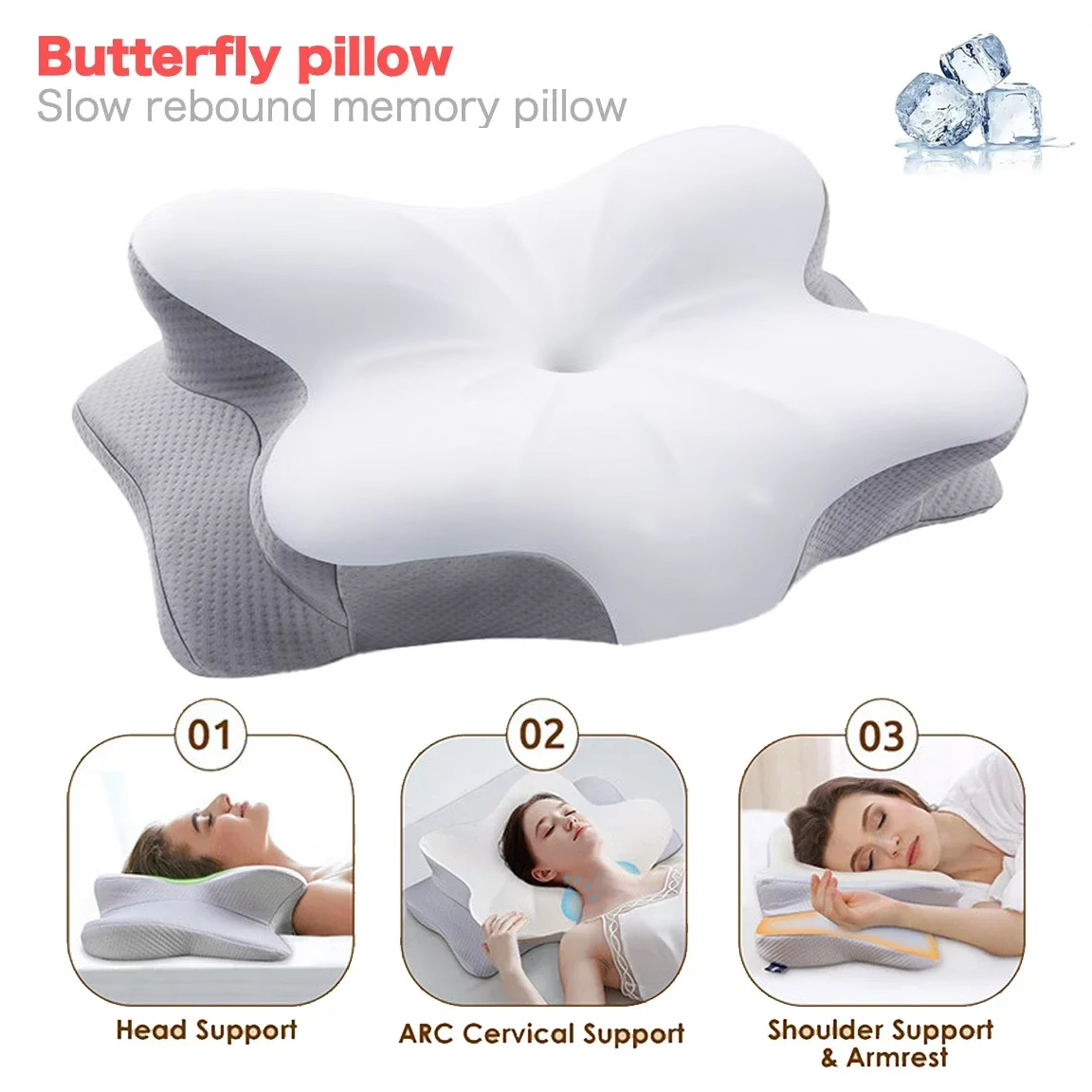 Ergonomic Orthopedic Memory Fo - đánh giá và giá Memory Foam Orthopedic Pillow Neck Pain