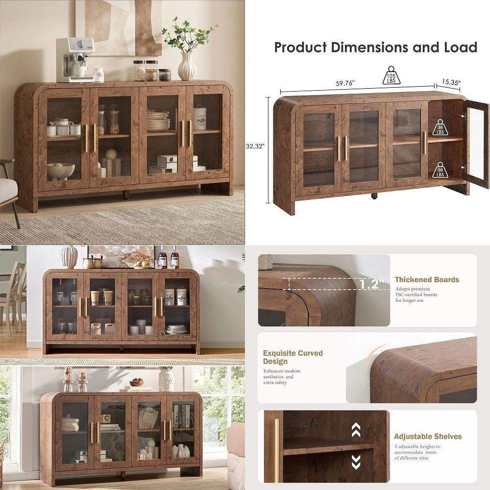 Sideboard Buffet Cabinet with  - đánh giá và giá Storage & Organization