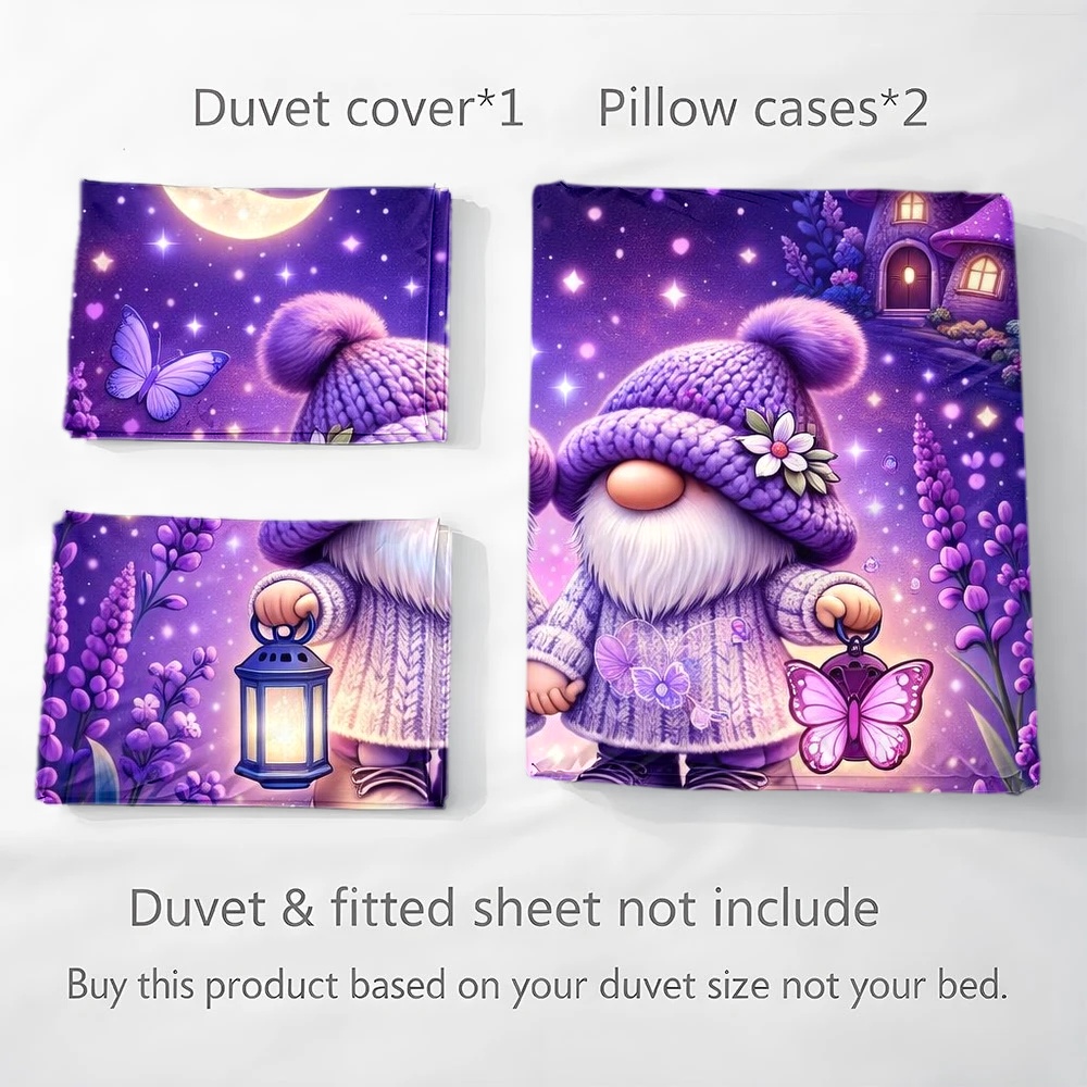 3Pc Dreamy Purple Elf Theme Du - đánh giá và giá Duvet Cover Sets With Zipper