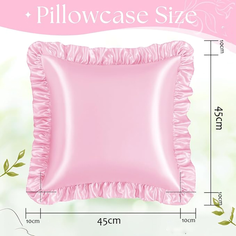 2Pcs Satin Ruffled Pillow Case - đánh giá và giá Satin Silk Pillowcase Hair Skin
