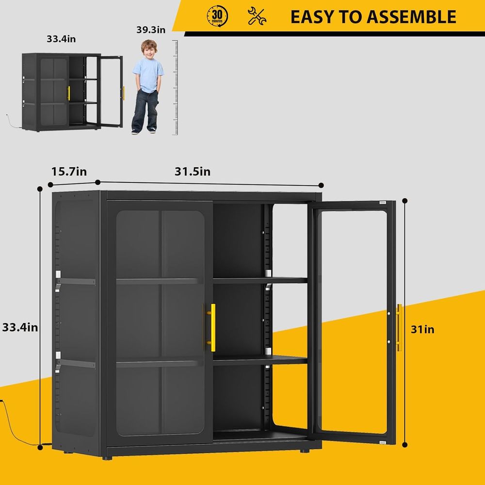 34 Tall Glass Door Display Cab - đánh giá và giá Lighting