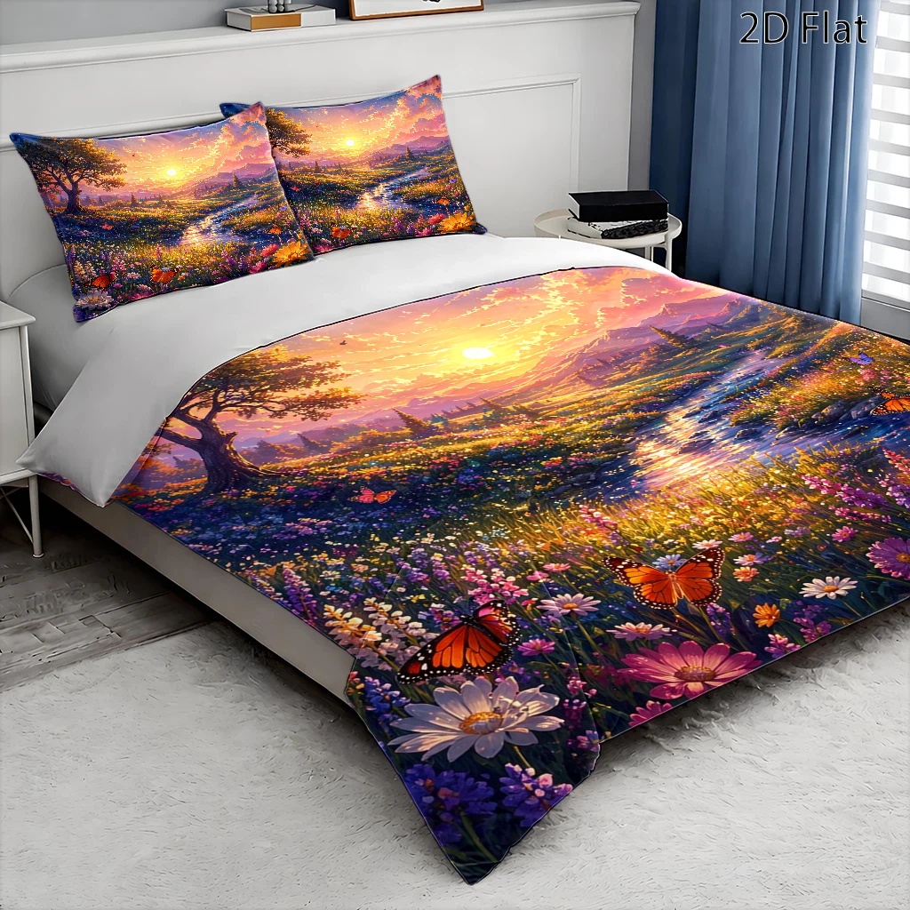 3Pc Dreamy Natural Scenery Duv - đánh giá và giá Duvet Cover Sets With Zipper